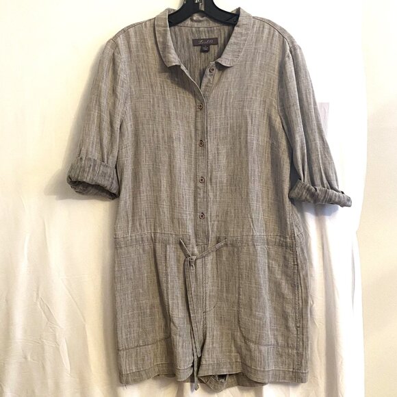 Level 99 Grey Short-Sleeve and Shorts Jumpsuit - Picture 1 of 6